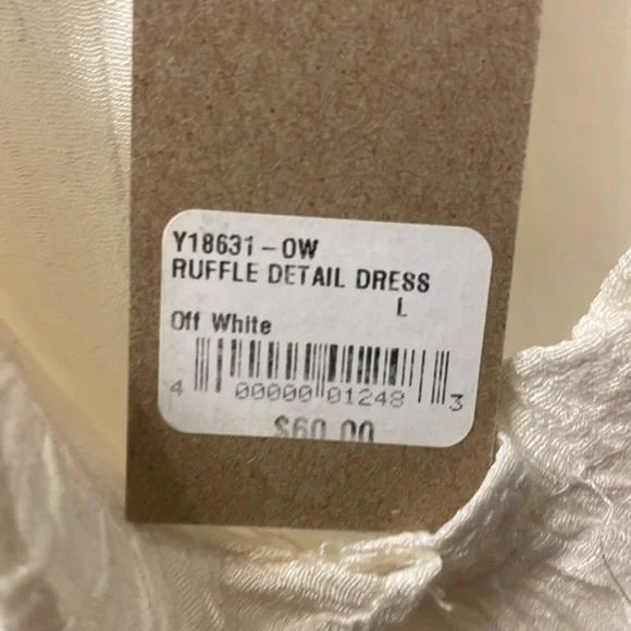 Off White Ruffle Dress - Picture 2 of 2